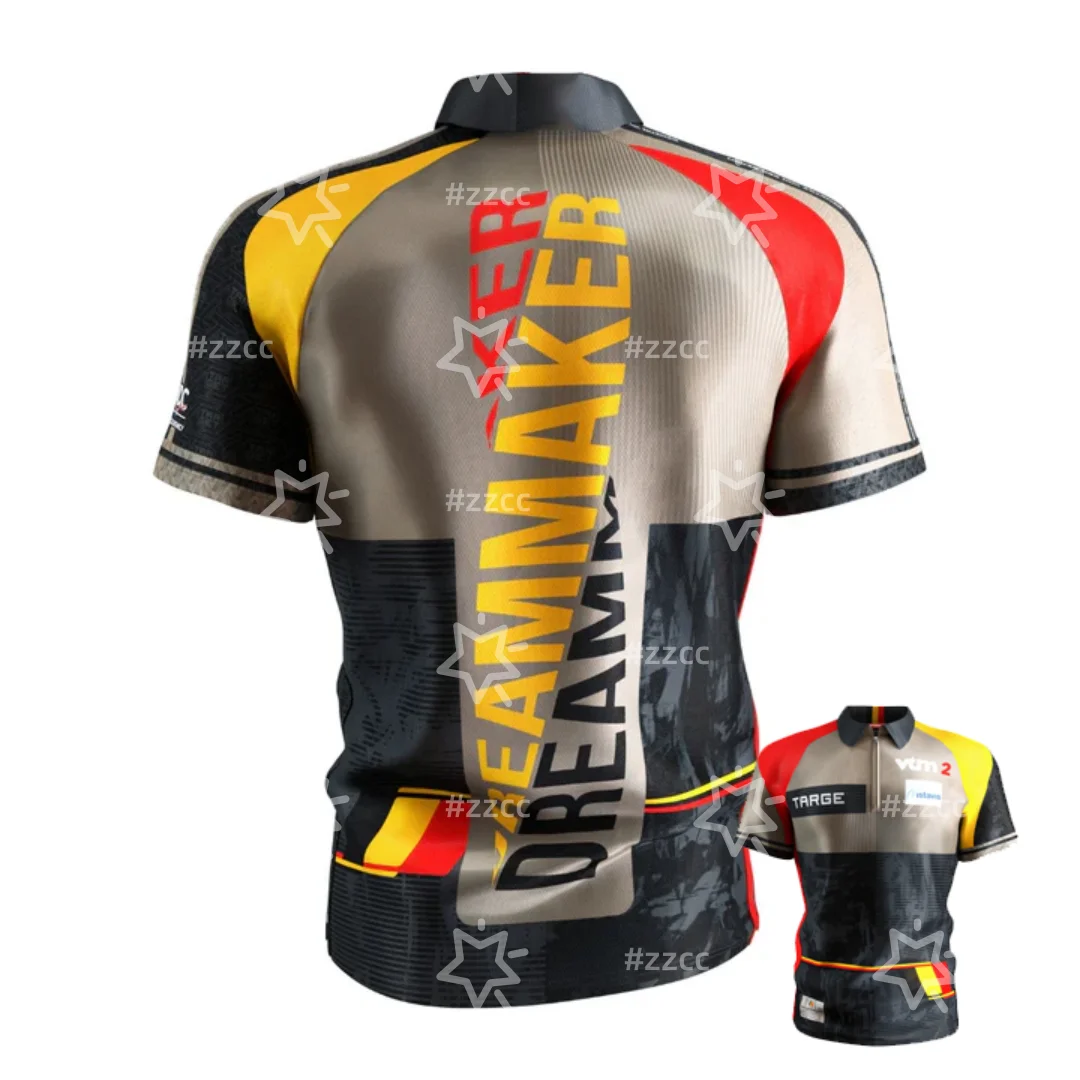 Dimitri Van den Bergh Playing Shirt Darts competition jersey darts T-shirt Sports Dry Quickly Men's T-Shirt Children's Clothing