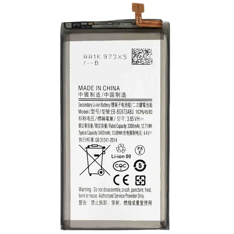 Nuevo EB-BG973ABU 3400mAh para Samsung Galaxy S10 Galaxy S10 SM-G9730 batería de teléfono móvil de alta capacidad recién actualizada + herramientas