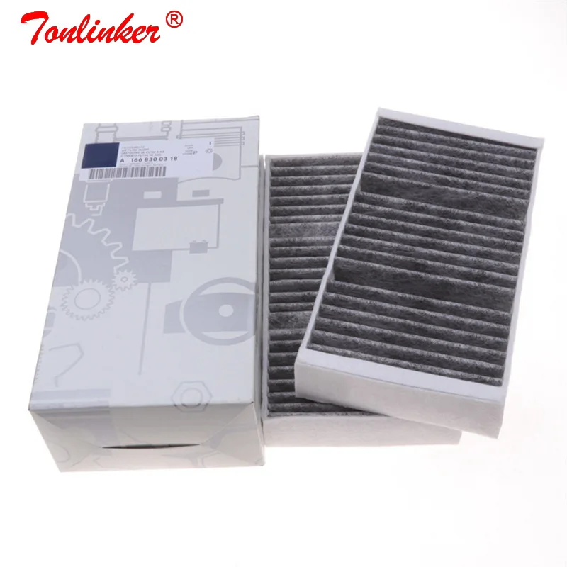 

Cabin Filter A1668300318 2 Pcs For Mercedes GL-CLASS X166 2012-2019/M-CLASS W166 2011-2015 Model Car Built in Carbon Fiilter