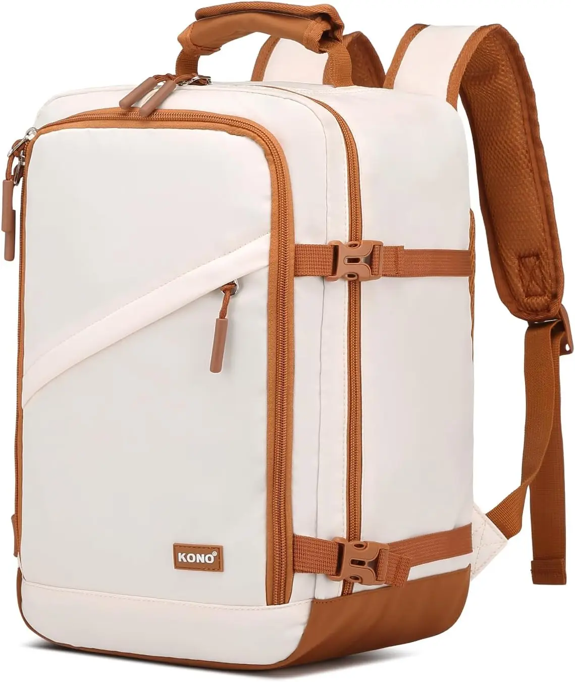 Kono Cabin tas 40x20x25 cm voor Ryanair Under Seat handbagage Rugzak, Cabinemaat 20L Zwart Minimalistisch