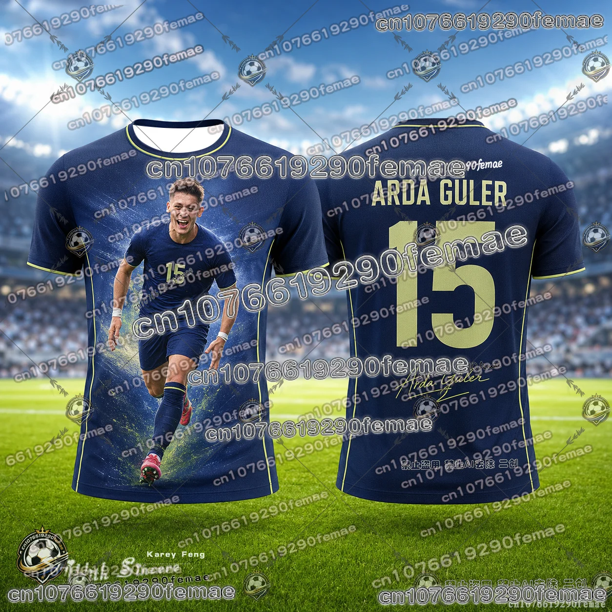 2026 Summer Arda Güler Football Jersey 3D Print Soccer Shirt Fans Memorial Tee Breathable Quick Dry Sportswear for Kids Adults