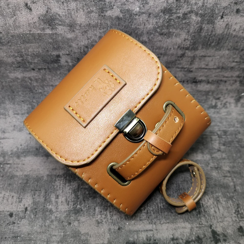 FREE-Q1071 Велосипедные сумки Винтажные кожаные горные дороги Death CoasterTail Bike Коричневый Черный Материал PU