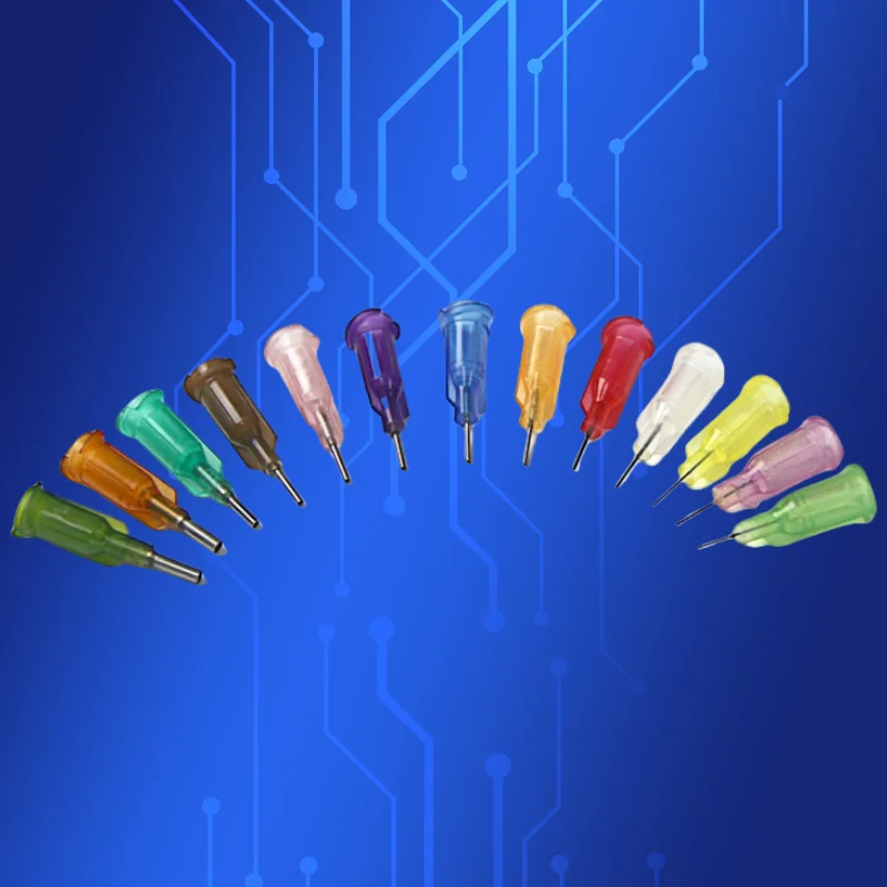 

‌ 100 игл для дозирования с замком Люэра 1/4 дюйма | Насадки для промышленных трубок 0,25 дюйма для электроники