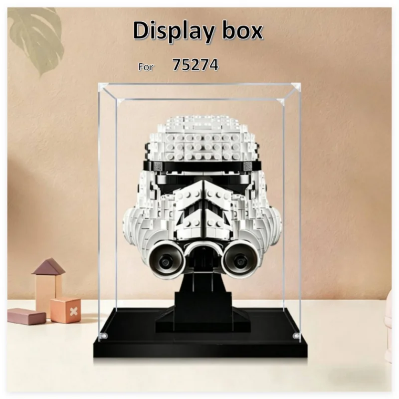 Applicable For Lego 75274 Star Wars Bobba Fett Helmet Transparent Acrylic Display Box (Lego Set Not Included)