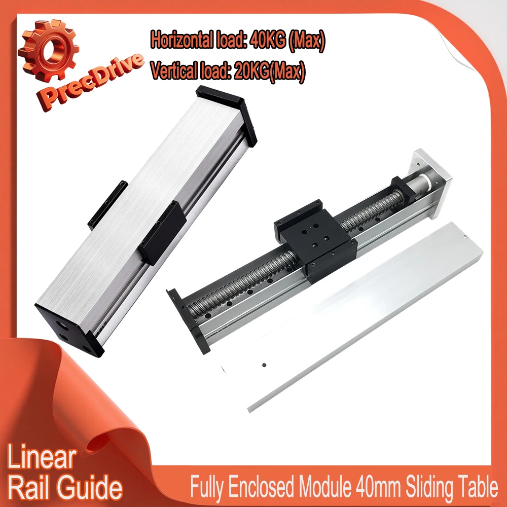 

Fully Enclosed Linear Actuator Dust Cover Slide Table SFU1605 Ballscrew CNC Linear Stage Aluminum Max load 40KG SFU1605