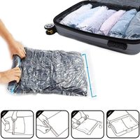 6 Pack Portable Vacuum Storage Bags Set,Vacuum Seal Bags For Clothing,Space Saver Bags For Travel Essentials Clothes Organizer
