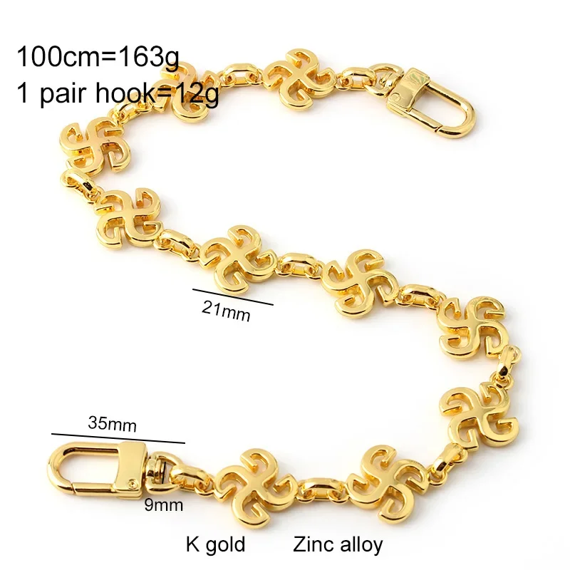 Bag Chain Strap Handbag Metal Chains Shoulder Bag Strap DIY Purse Chain Handles  Belt Wallet Chain Ladies Bag Accessories Chains