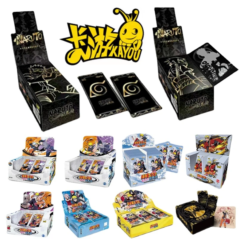 KAYOU-Cartas coleccionables de Naruto para niños, vórtice, Anime, fiesta, juguetes de juego, colección de álbumes, regalo para niños, cajas de