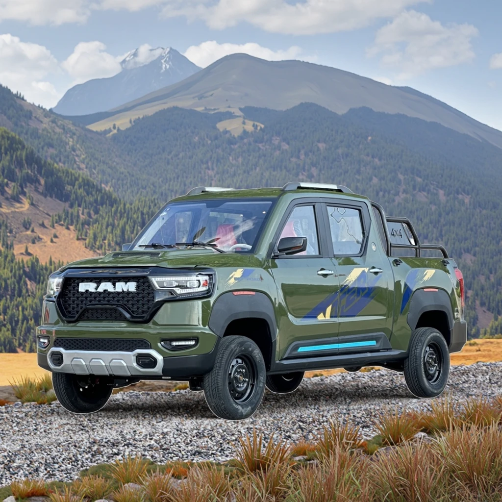 Electric four-wheel small pickup Electric freight pickup with automatic left steering function