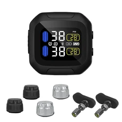 Wireless Motorcycle TPMS Tire Pressure Monitoring System Motor Tyre LCD Display With Internal or External TH/WI Sensors