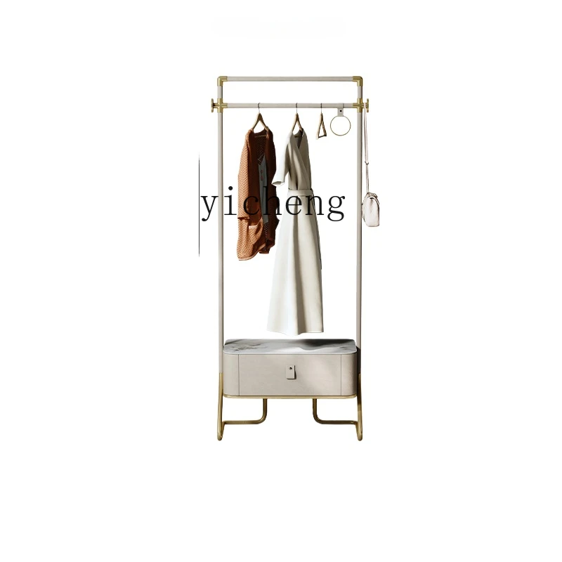 

Tqh Minimalist Stone Plate Coat Rack Affordable Luxury Style Advanced Bedroom and Household Floor Storage