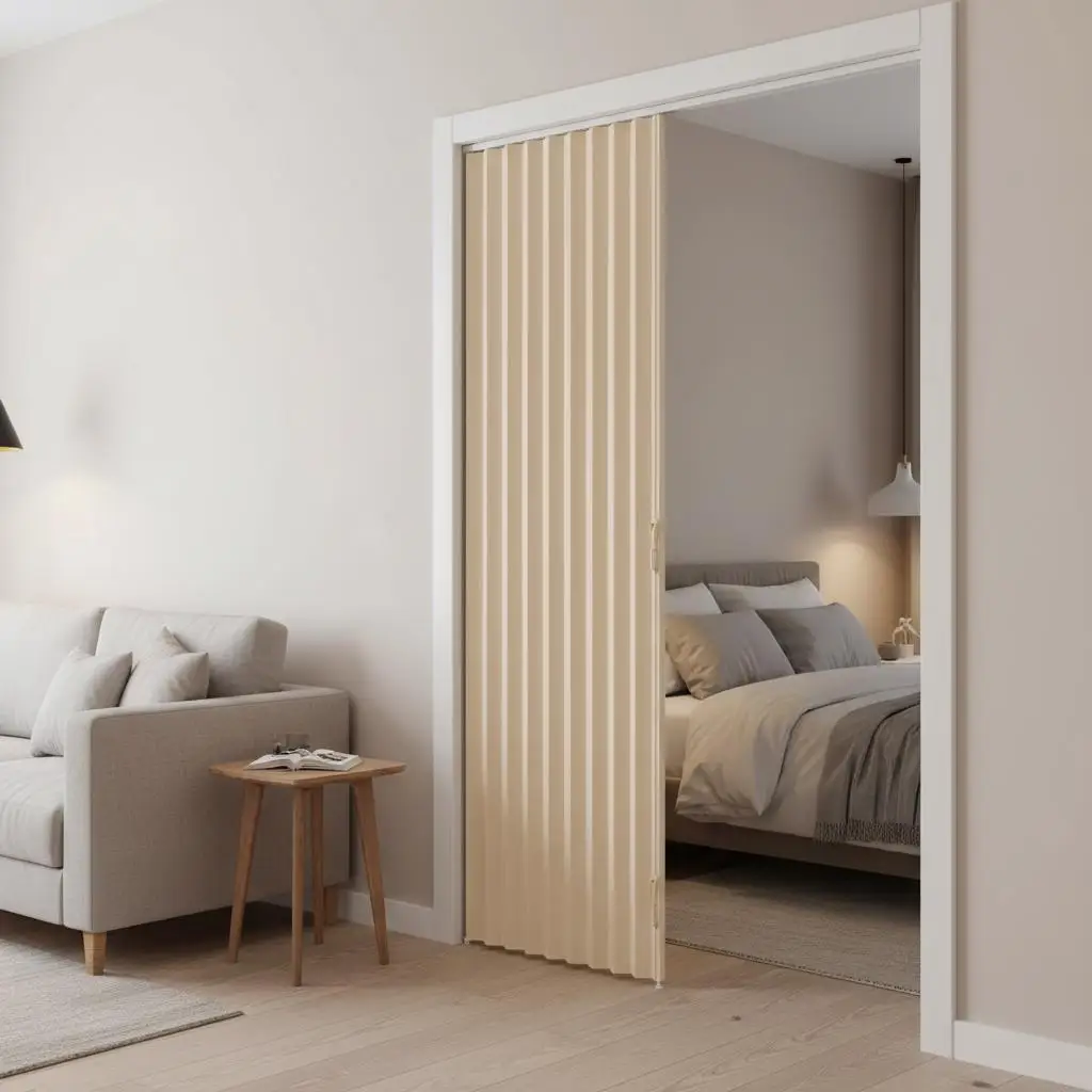 

Раздвижная штора-перегородка 47 x 78 дюймов для дверных проемов, шкафов, спален, светонепроницаемая, складная, магнитная, тканевая, подвесная