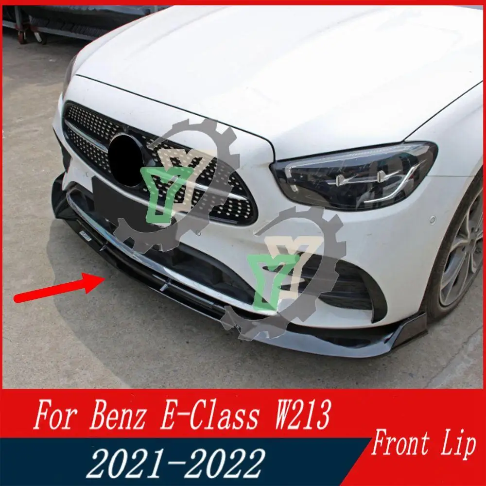 

Car Front Bumper Lip Spoiler Splitter Diffuser Detachable Body Kit Cover Guard For Mercedes Benz E-Class W213 E260 E300 2021-22