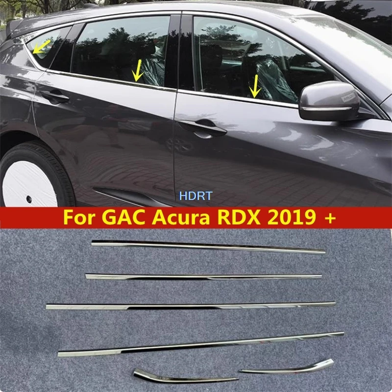 

Автомобильный стиль, боковая полоса окна, стеклянная молдинговая наклейка, внешняя защитная декоративная наклейка, аксессуары для GAC Acura RDX 2019 +