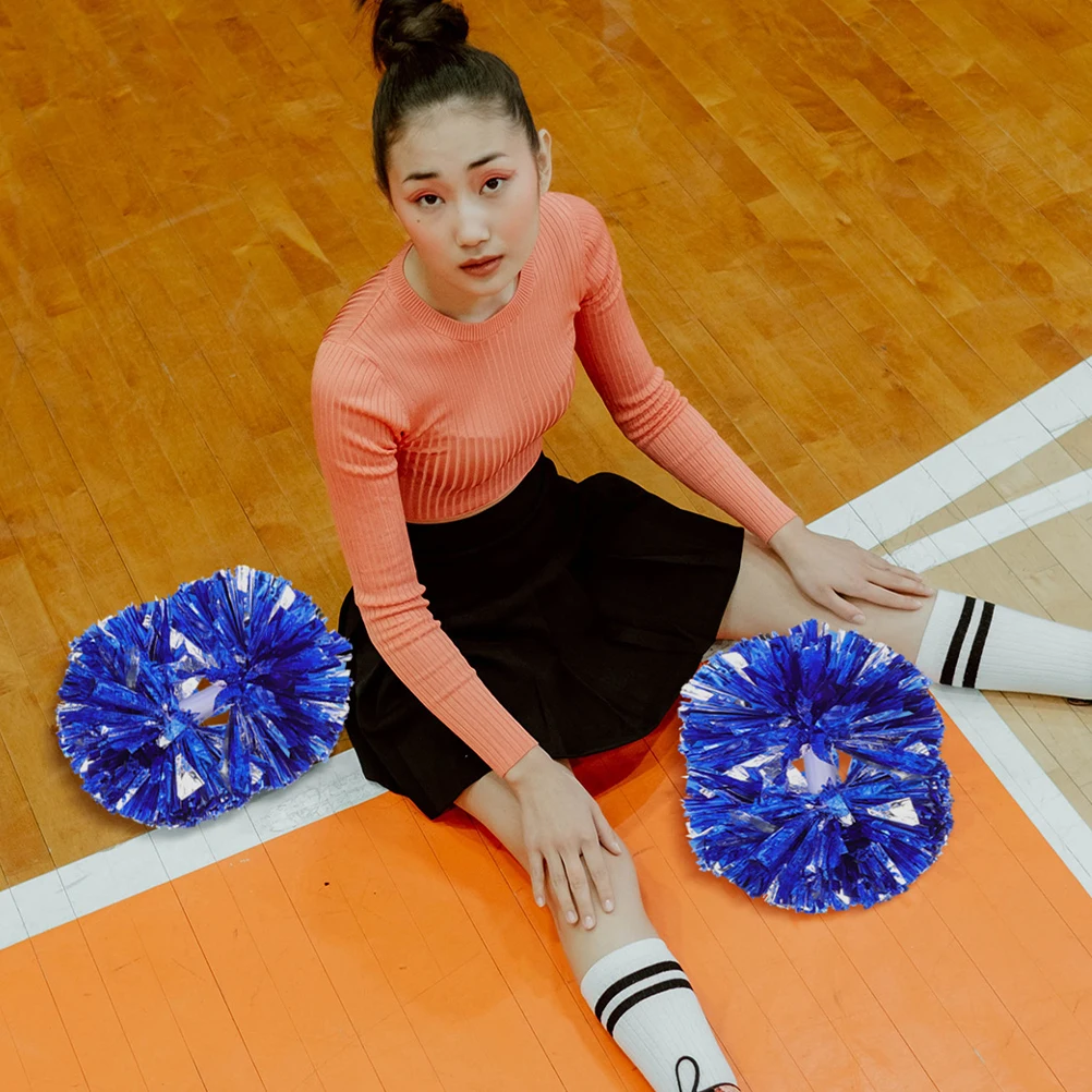 2 قطعة التشجيع بوم بومس خفيفة الوزن متينة من البولي ايثيلين ألوان نابضة بالحياة للاحتفالات المدرسية المحمولة القابلة لإعادة الاستخدام #5