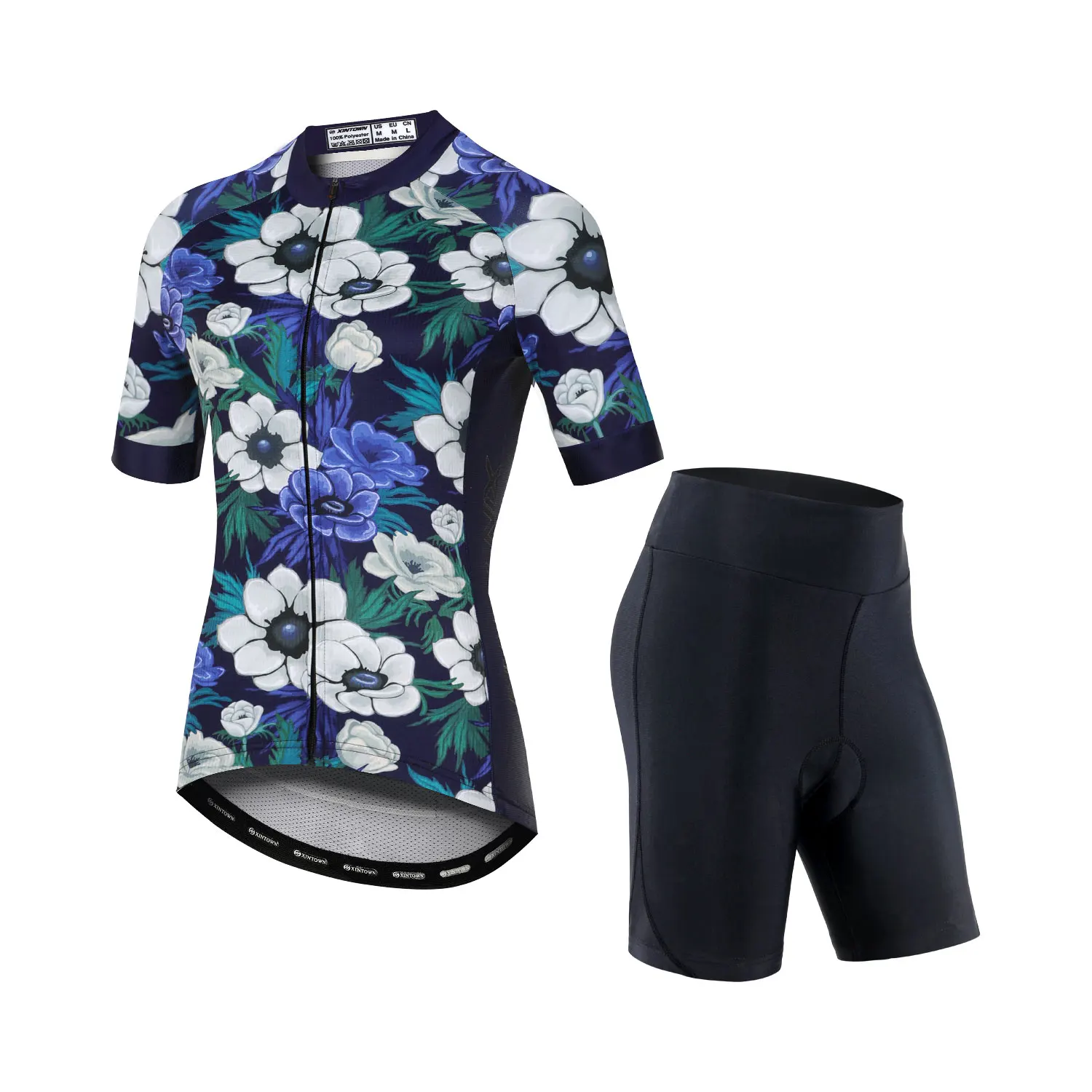 

Floral Pattern Jersey Set Summer Cycling Clothing MTB Bike Clothes Quick Dry Bike Jersey Sweat Wicking breathable Cycling Suit