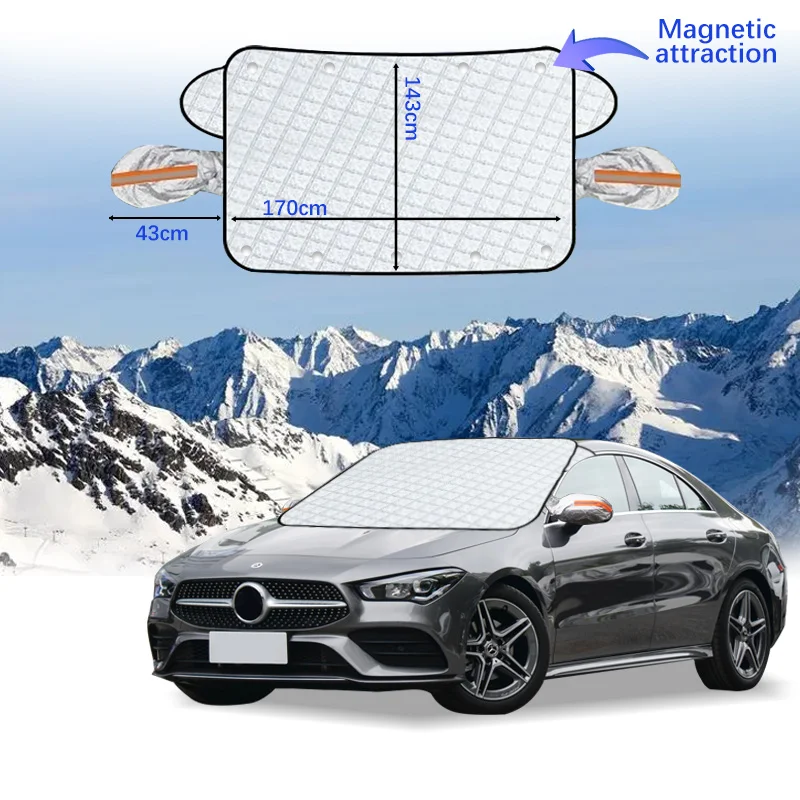 

Car Windshield Cover Magnet Winter Window Snow Shield Anti Frost Auto Front Window Snow Cover For Benz Cla