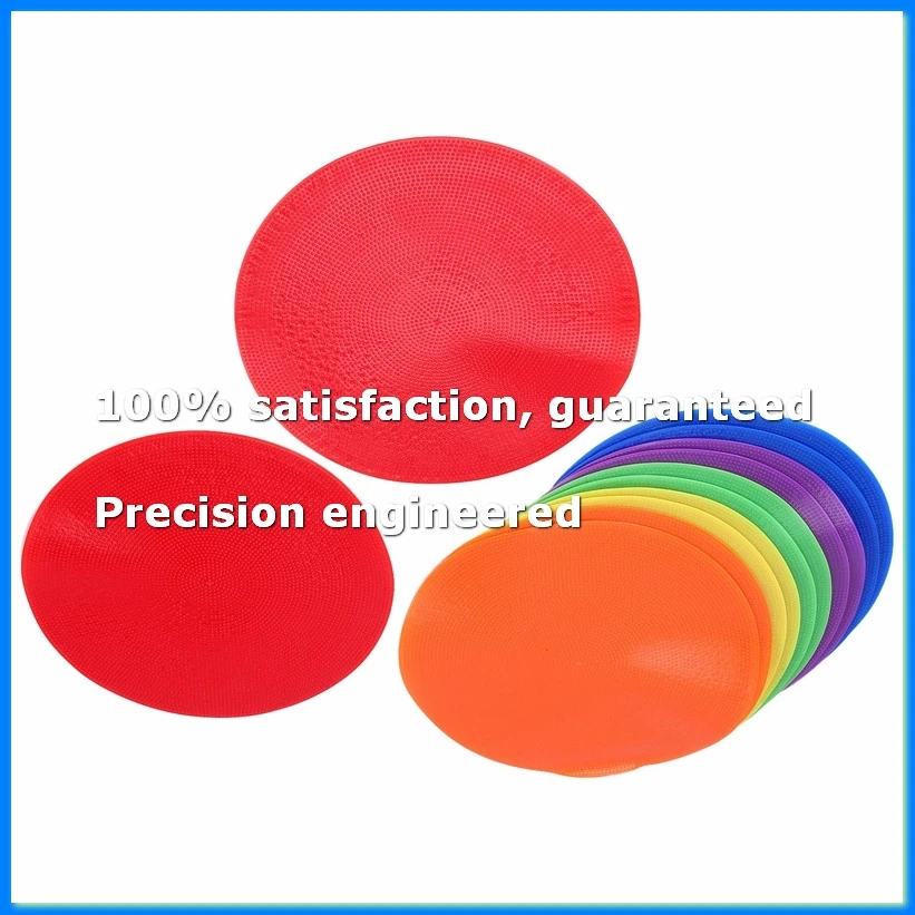 

12Pcs Colored Spot Marker Non-Slip Agility Markers Flat Cones Dots for Football Basketball Training Dance Practice-FS