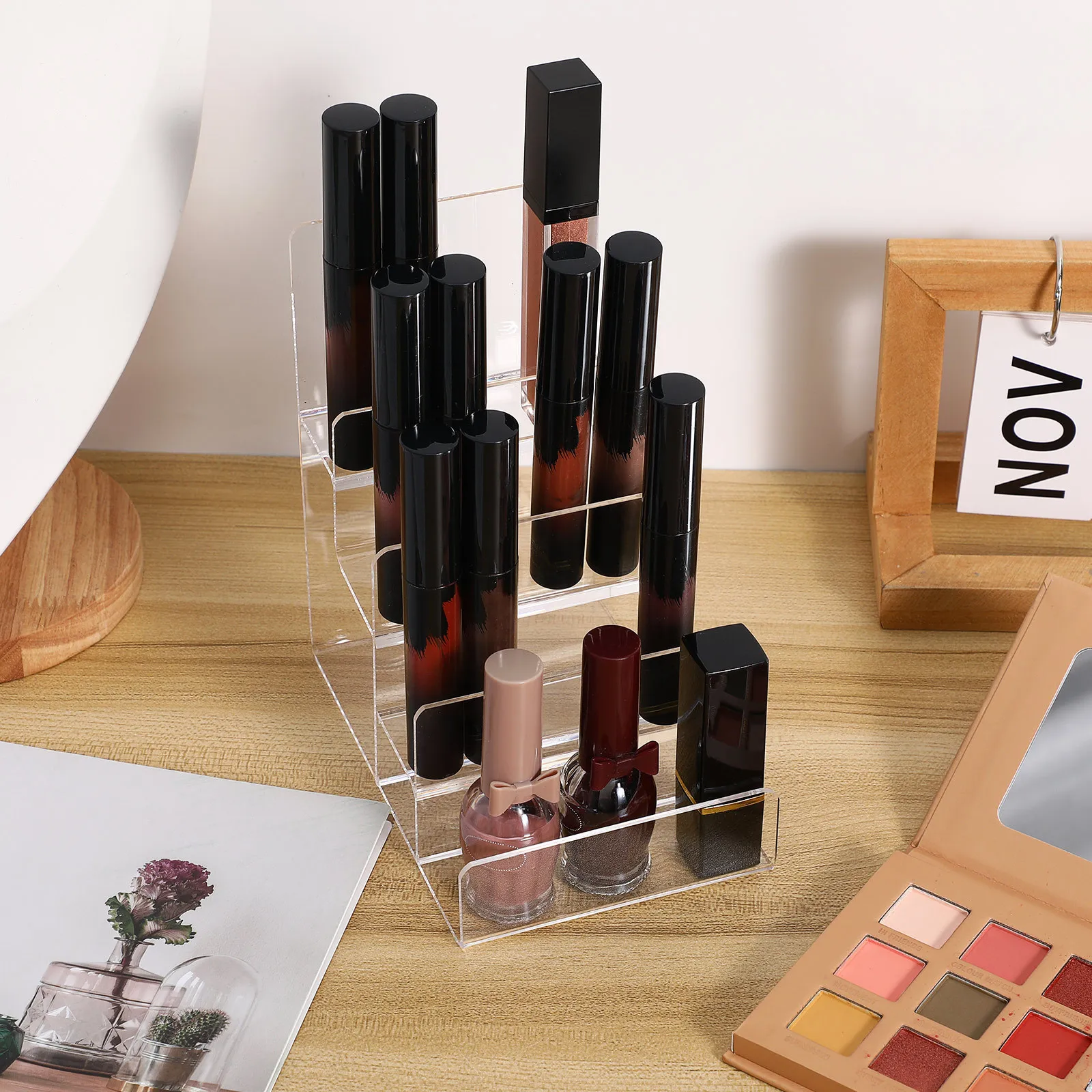 

1Pcs Acrylic Multi-Layer Storage Rack Transparent Display Stand Wallet Jewelry Glasses Organizer Collection Shelf