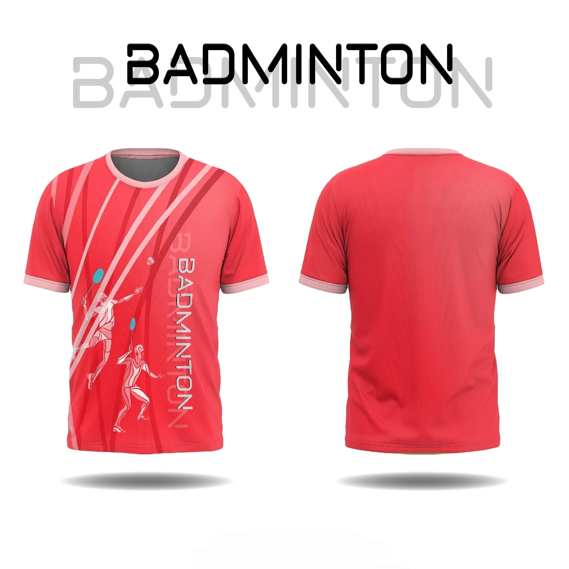 Men's Badminton T-Shirt 3D Print Summer Outdoor Short Sleeve Quick Dry Badminton Shirt Breathable and Comfortable Men's Gym Top