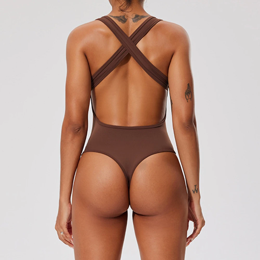 New Triangle Jumpsuits Women One Piece Yoga Set Sports Fitness Rompers Gym Wear Workout Clothing Bodysuits Sleeveless Sportswear