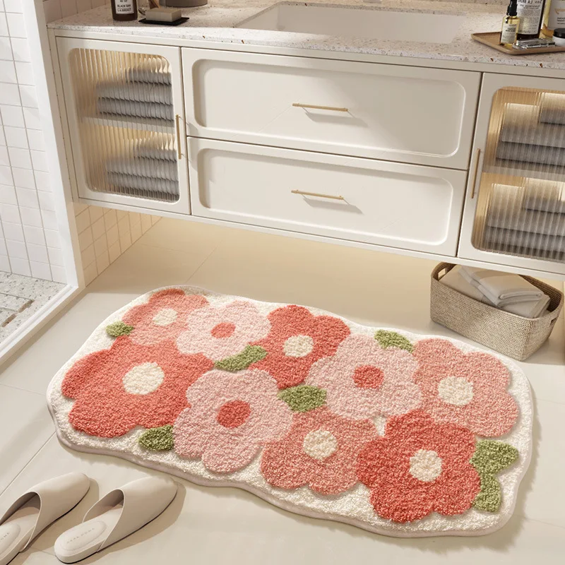 VIKAMA Badezimmer-Bodenmatte – hochsaugfähige und rutschfeste Matte – Eingangsteppich des Badezimmers – Heimdekoration – Detail 1