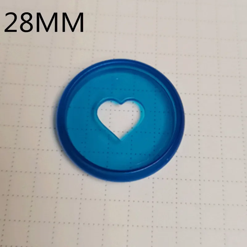 Anel de encadernação de plástico com fivela em forma de coração, Buraco Cogumelo, Folhas soltas Notepad, Color Love Plate, Peach Heart Button, 100PCs, 28mm