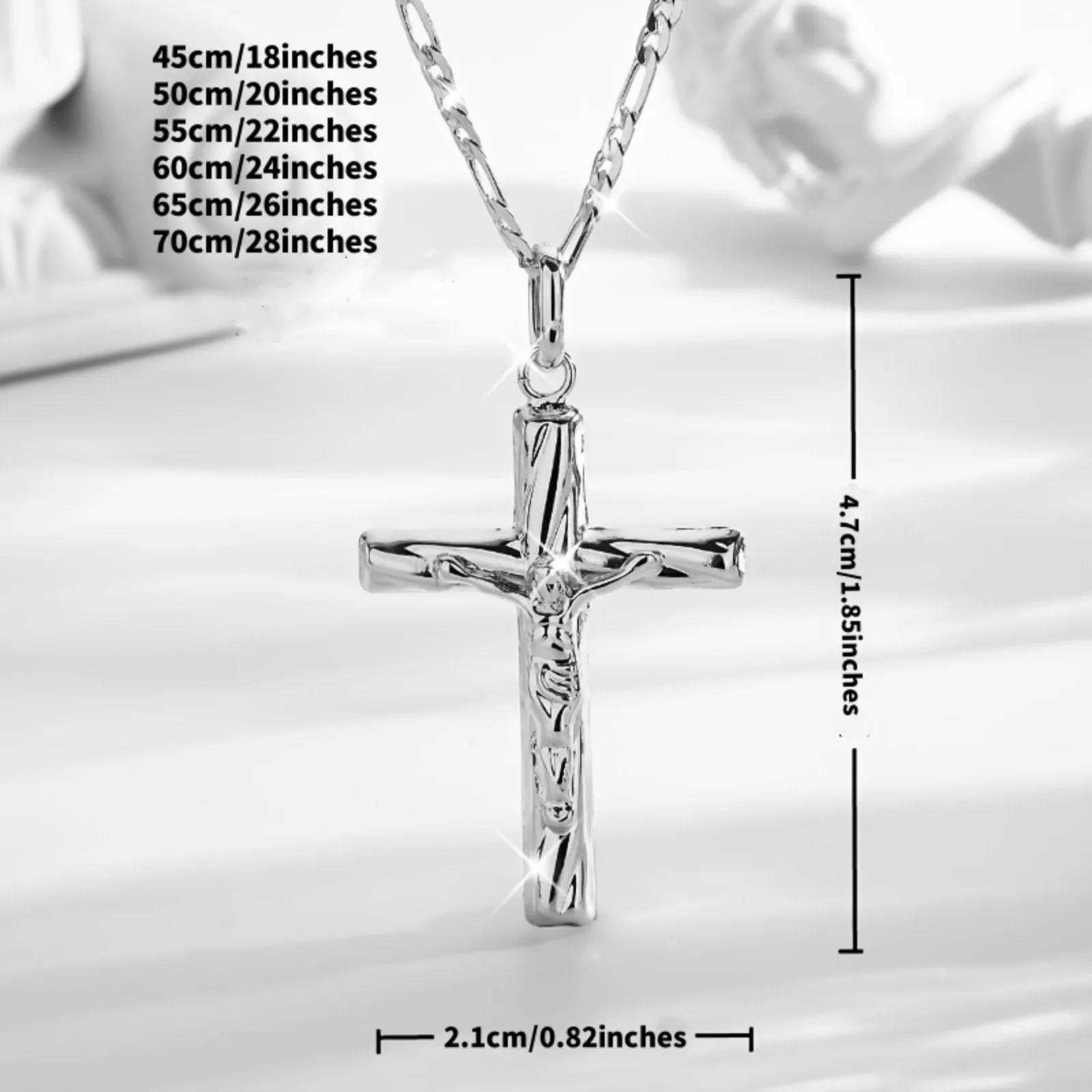 Fashion Hip Hop Jesus Cross Pendant Necklace Simple Sacred Cross Holiday Prayer Blessing Jewelry