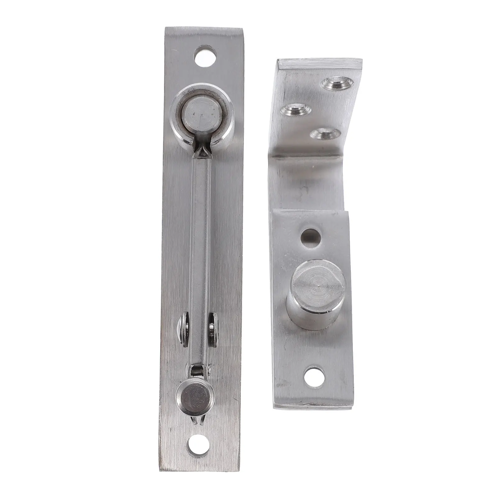 1 conjunto 1 conjunto de dobradiça pivô de aço inoxidável, eixo reforçado resistente escovado para porta de madeira, rotação ajustável, dobradiça escondida