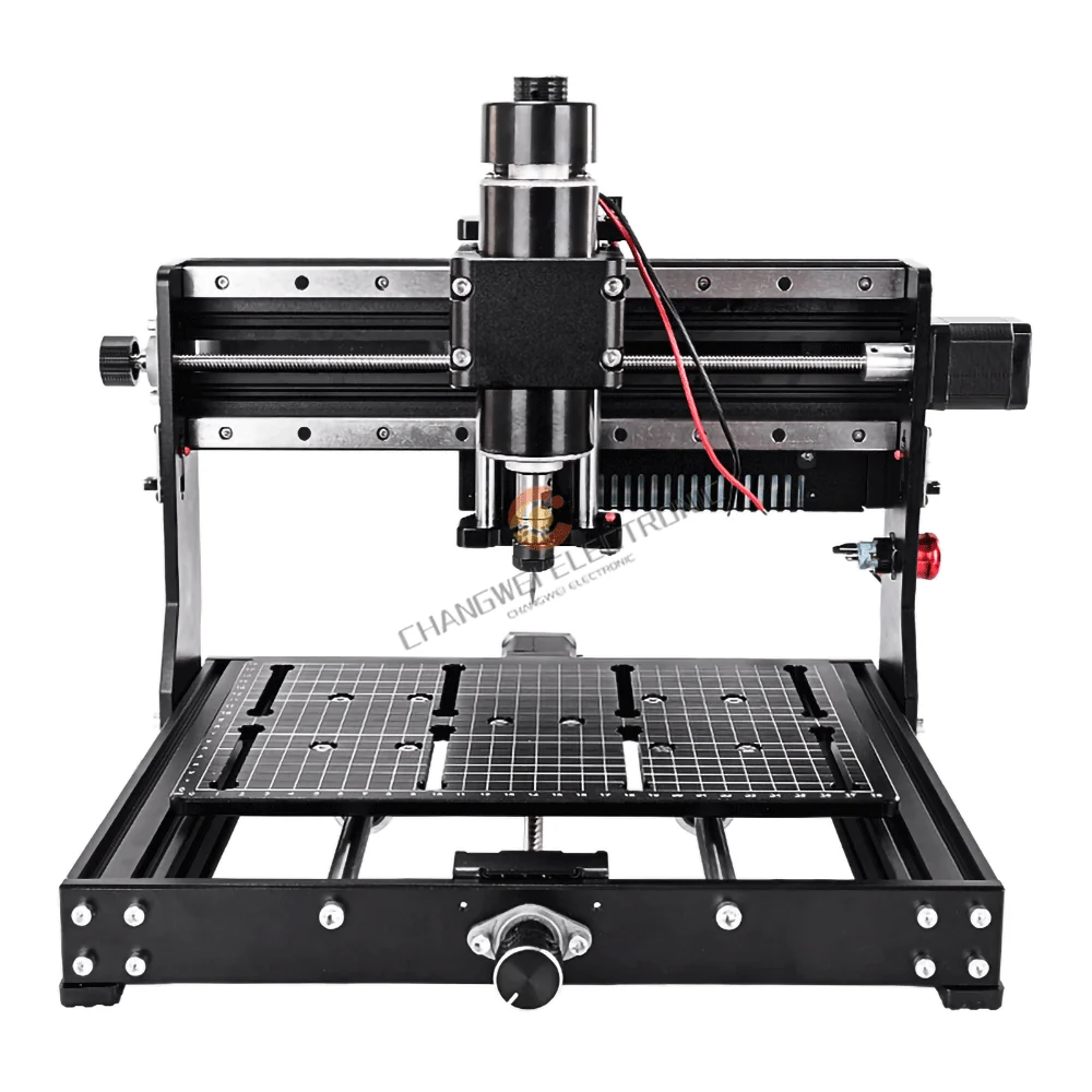 Enrutador CNC 3020 Plus con Motor de husillo de 500W, guía de riel deslizante para madera, acrílico, corte y grabado de Metal, capacidades láser