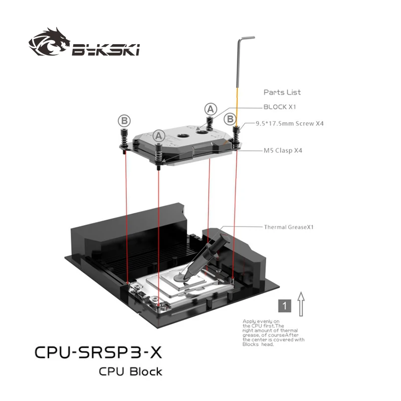 

Bykski CPU Water Block Use for AMD TR4 Socket Rectangle CPU / Copper Metal Radiator Liquid Cooling System / CPU-SRSP3-X