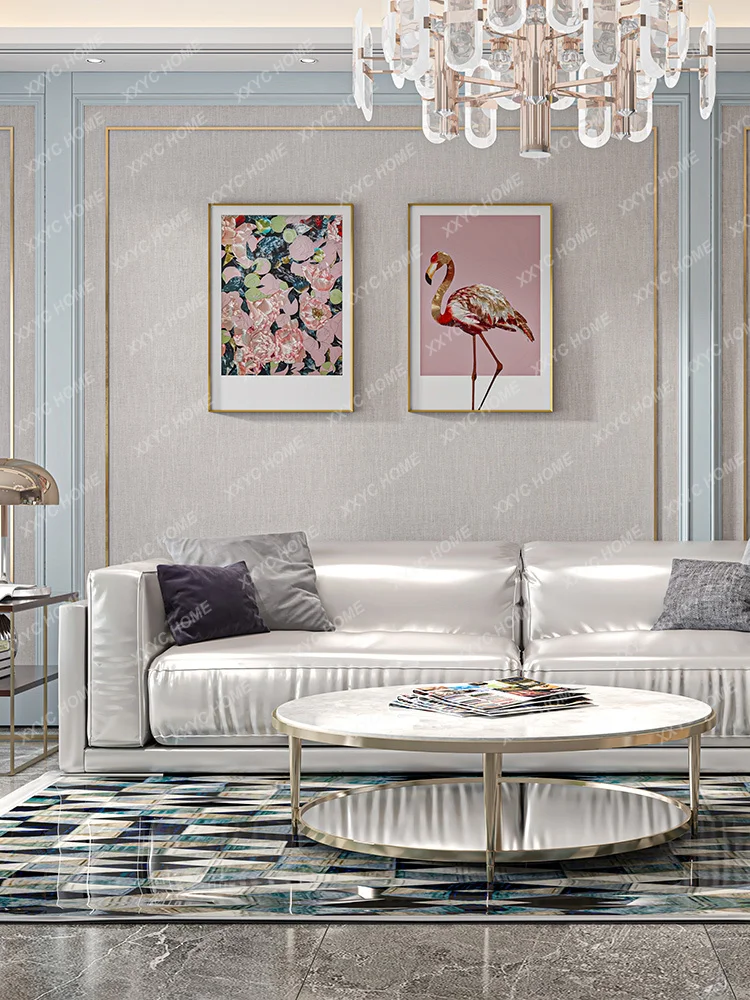 Enamel Nordic Living Room Sofa Background Wall Decorative Painting Bedroom Flamingo Hanging Painting