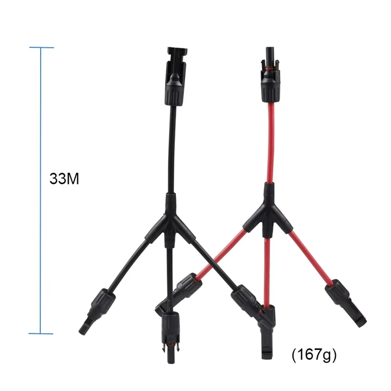3 To 1 Y Branch Connector With 4Mm 2 Solar Cable MMMF /FFFM For Solar PV System Y Solar Panel Cable Connector