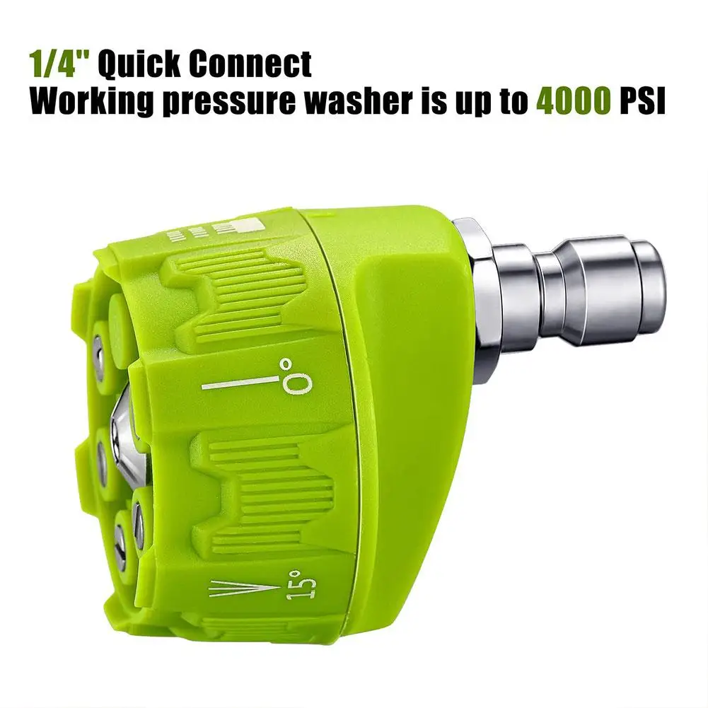 

6-in-1 High Pressure Washer Spray Nozzle Quick Connect Spray Tip 0 15 25 40 Degree Nozzle for Car Wash Garden Cleaning Tools