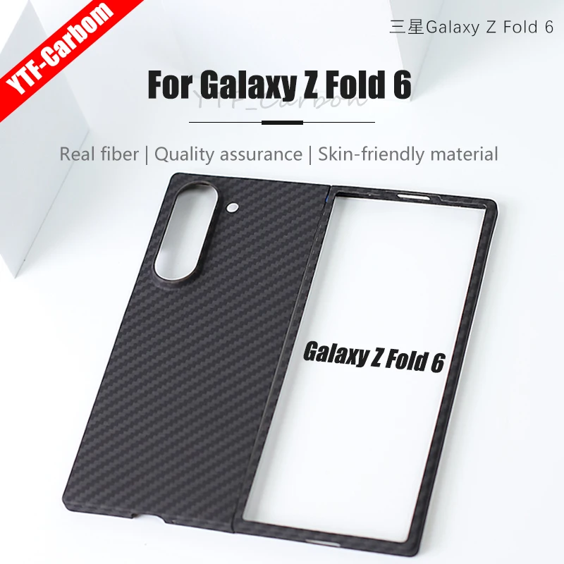 

YTF-Carbon Real Carbon fiber Z Fold6 Case For Samsung Galaxy Z Fold6 case Aramid fiber Slim design Z Fold6 Anti-fall Phone shell