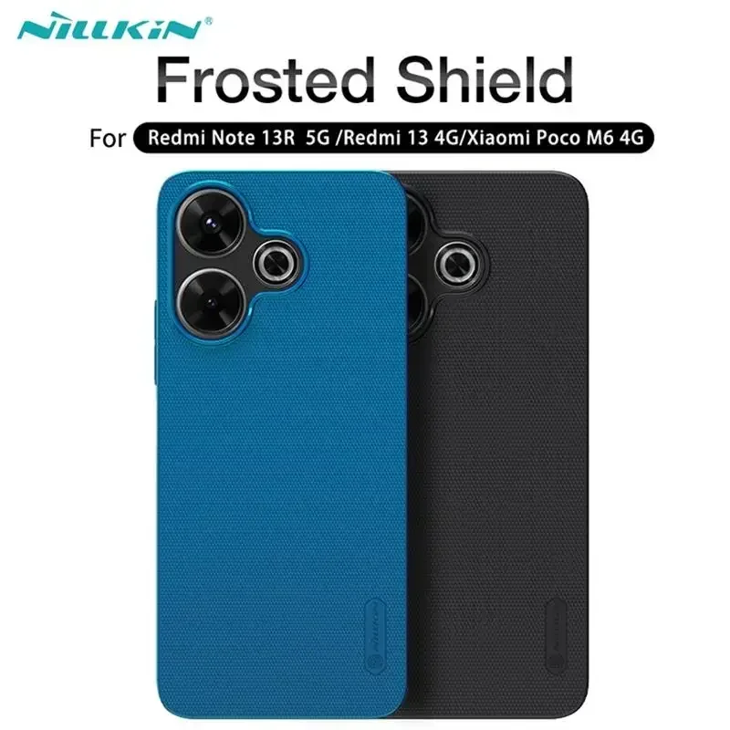 

NILLKIN For Xiaomi Redmi 13 4G/ Poco M6 4G Case Super Frosted Shield Case Hard PC Ultra-Thin Back Cover For Redmi Note 13R 5G