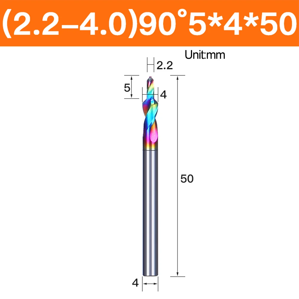 1pc Colored Tungsten Steel Step Drill Countersunk Screw Countersunk Chamfer Drill For CNC Machining Center Engraving Machine