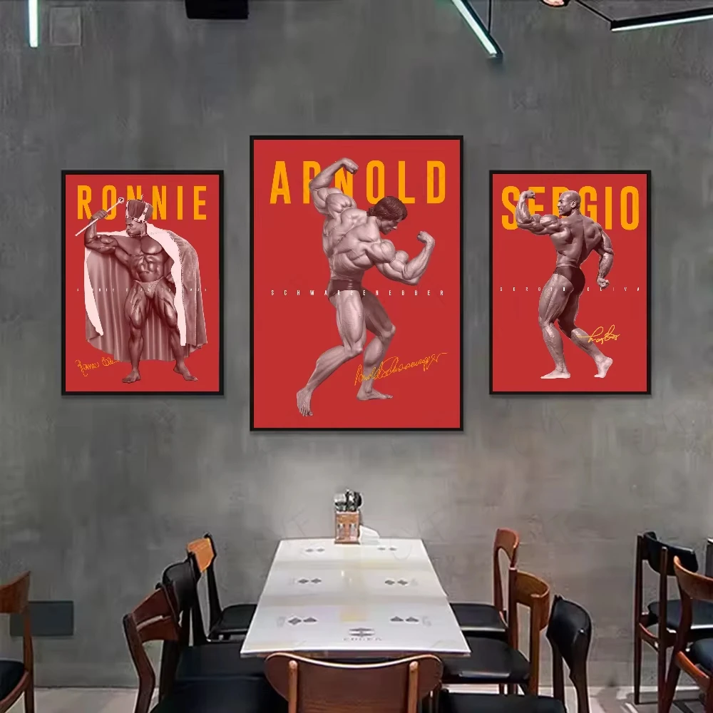 Bodybuilding King-Arnold Poster HD art canvas painting home living room bedroom bar aesthetic decoration