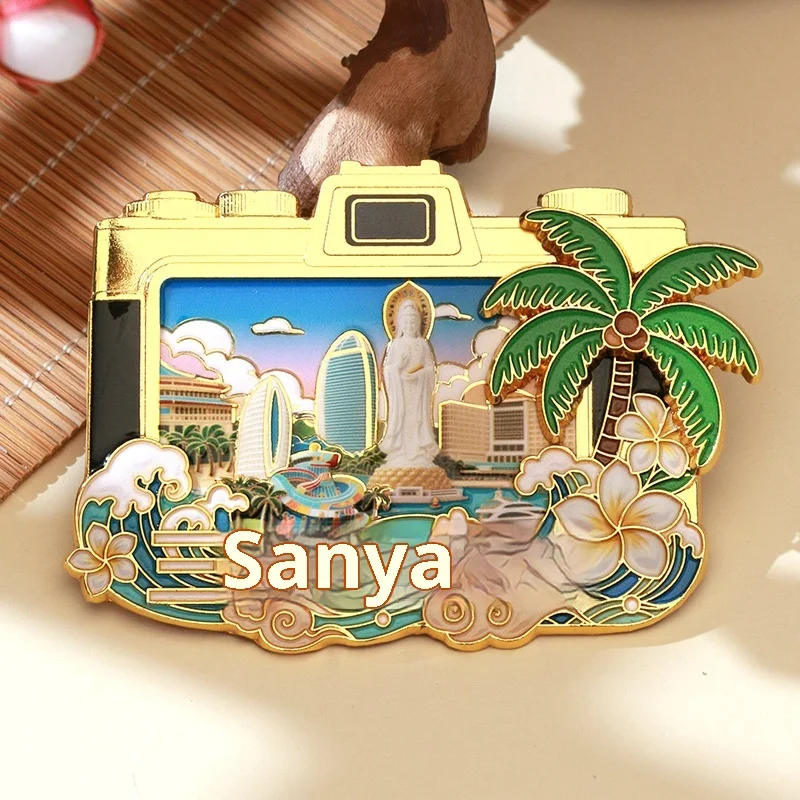 هاينان سانيا ملصقات الثلاجة المعدنية الدوارة الصينية المعادن خبز الألم النمط الوطني والاتجاه الوطني الثقافي #4