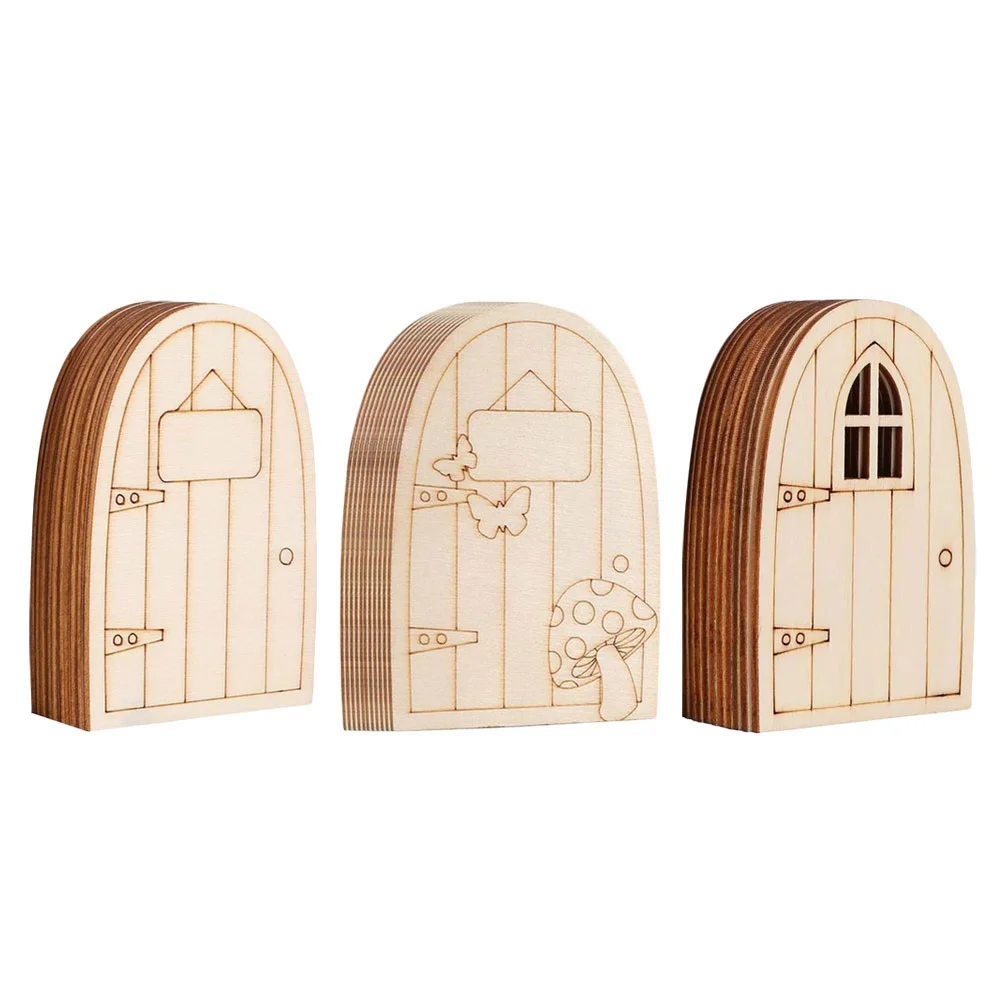 30 Pcs Wooden Fairy Gate Mini House Decor House Accessories Lightweight Easy Storage Projects Holiday Gift Mini Door