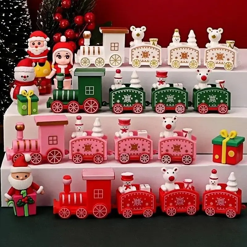 Christmas Train Merry Christmas Decorations For Home 2025 Cristmas Ornament Xmas Navidad Noel Gifts Happy New Year 2026 Gifts