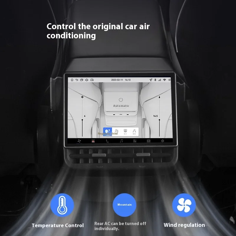 شاشة التحكم الترفيهي الخلفي Tesla-Model Y/3 إصدار 4G مقاس 8.66 بوصة شاشة عرض ذكية معدلة مع وظائف محسنة #4