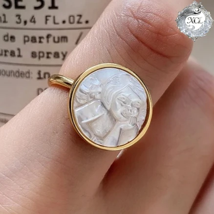 

Кольцо XCL S925 из стерлингового серебра с богемным дизайном, ручной работы, с подвесками в виде ракушек, регулируемое, модное, для женщин