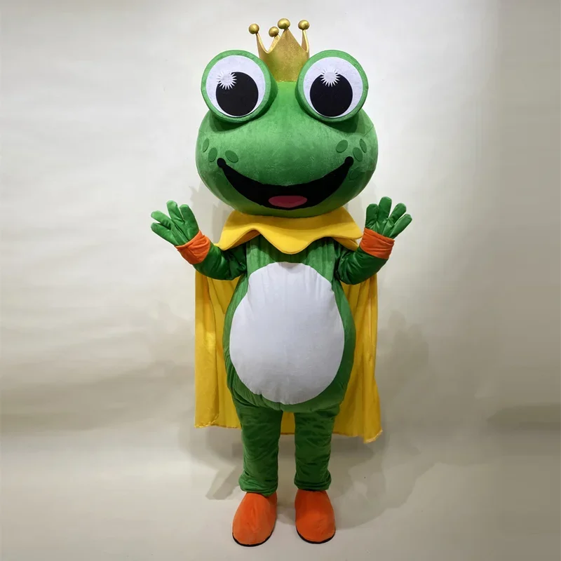 

Cartoon Frog Mascot Costume Walking Christmas Performance Adult Anime Cosplay Doll Costume