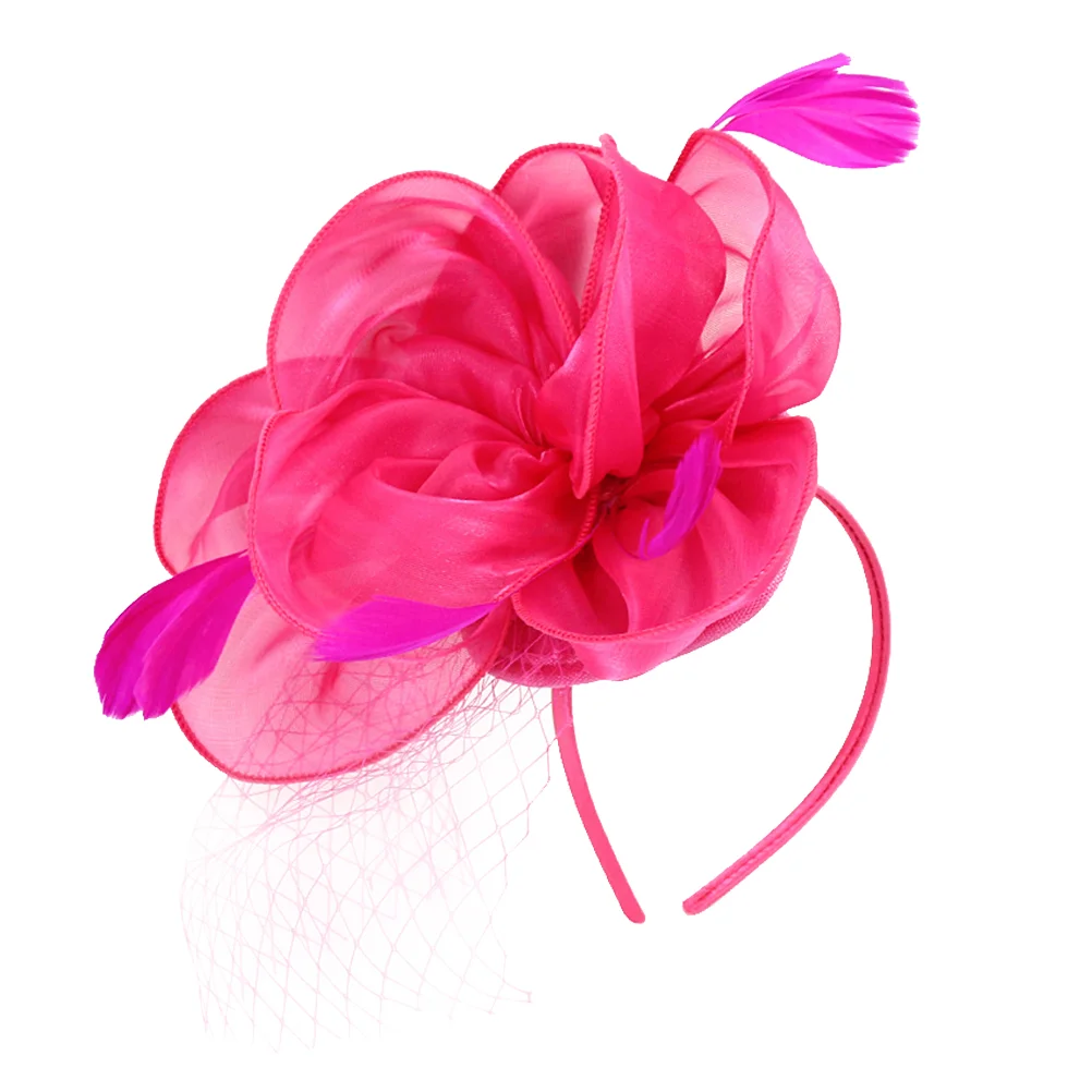 

Barrette Hat Fascinator Headpiece Tea Party Headdress Apparel Fascinators for Women Costumes Hairpin Headband Cocktail