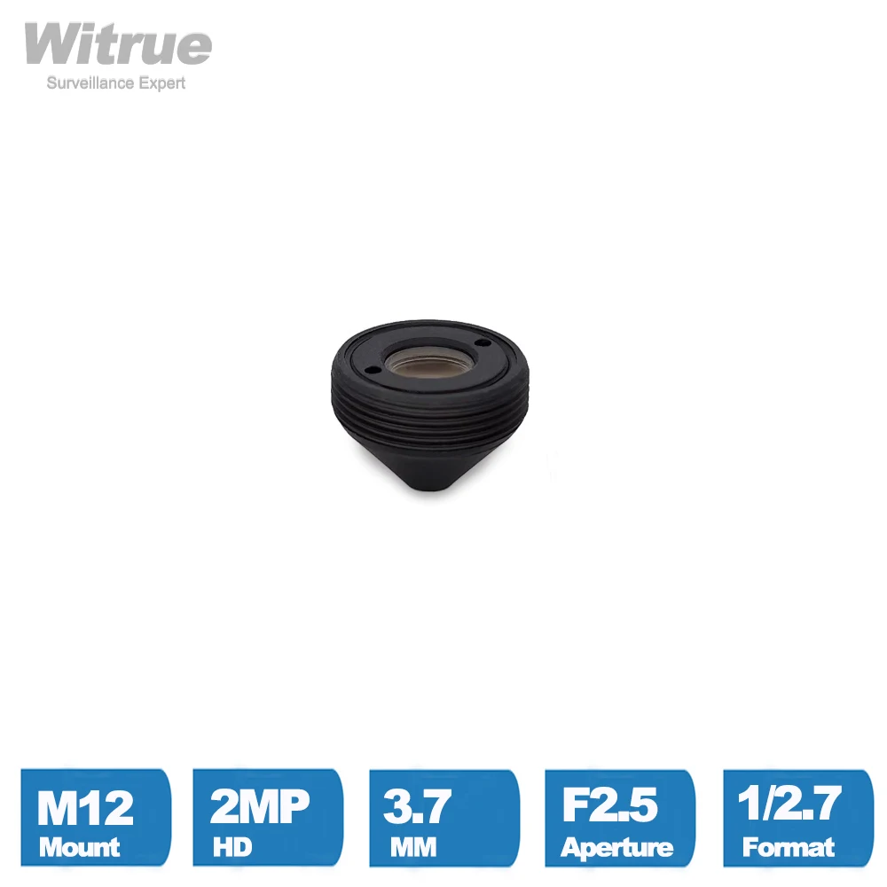 Witrue Pinhole Lens 3.7MM M12 Mount 2MP Resolution Aperture F2.5 Format 1/2.7' for Mini Surveillance Security Camera Lens