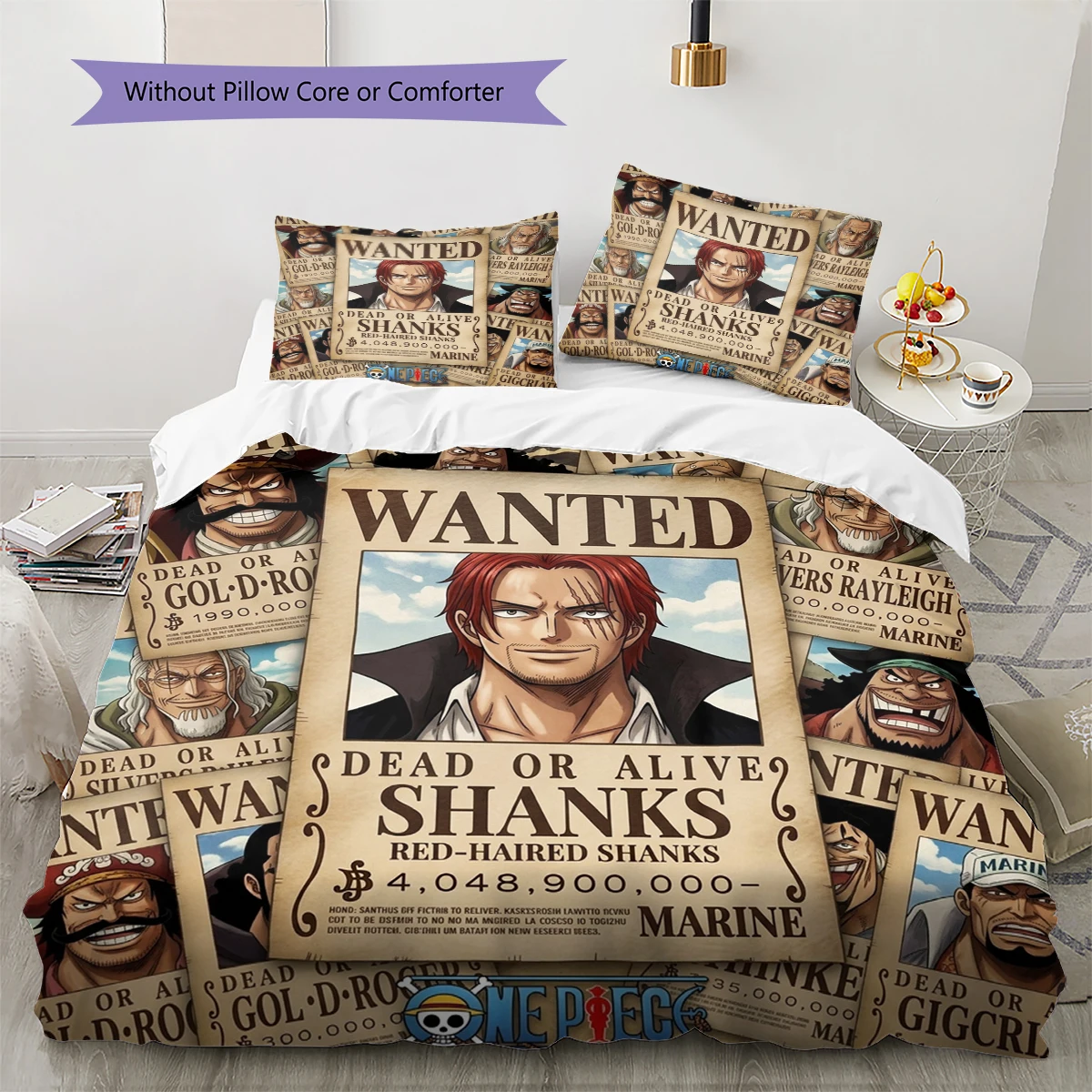 One Piece Poster Soft Comfortable Duvet Cover, Kids Bedding Gift, Size Different Options -HE93