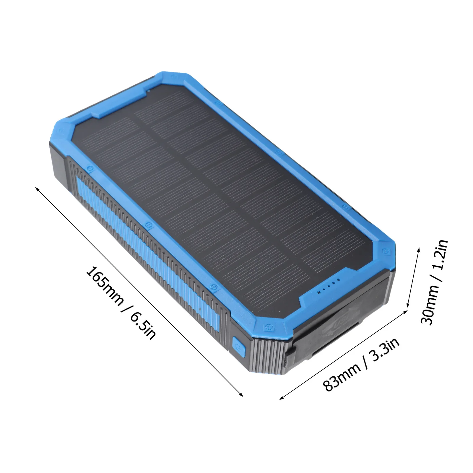 بنك الطاقة الشمسية المحمول 36800mAh نوع C المدخلات بنك الطاقة الشمسية عالية الأمن لوحة السيليكون أحادية البلورية للخارجية #6