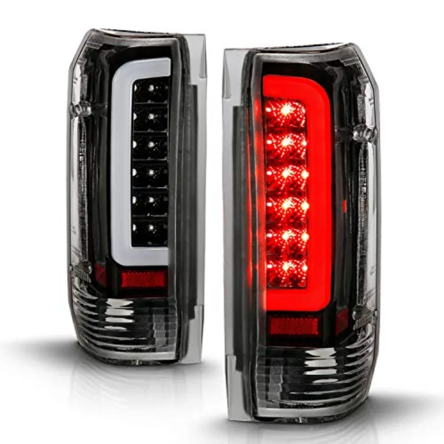 Truck 3D CType Halogen Led Tube Replacement Tail Light Set for 19891996  F150 Bronco F250 F350 Passenger and Driver Side Vehicl