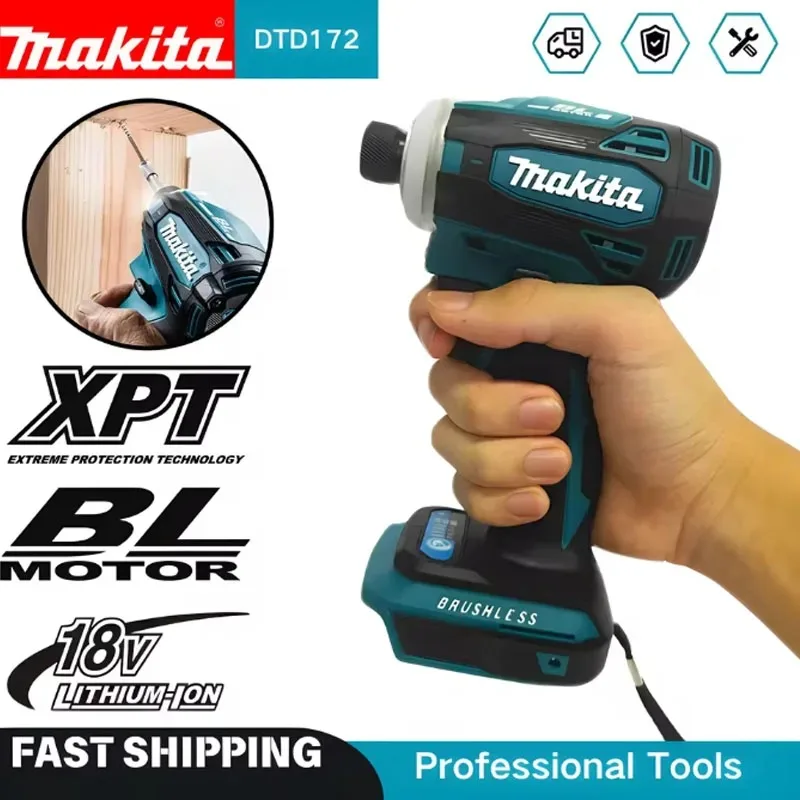 2026 Makita DTD172 18V Brushless Cordless Electric Screwdriver Drill Electric Tool for Home DIY Project Use System Pack